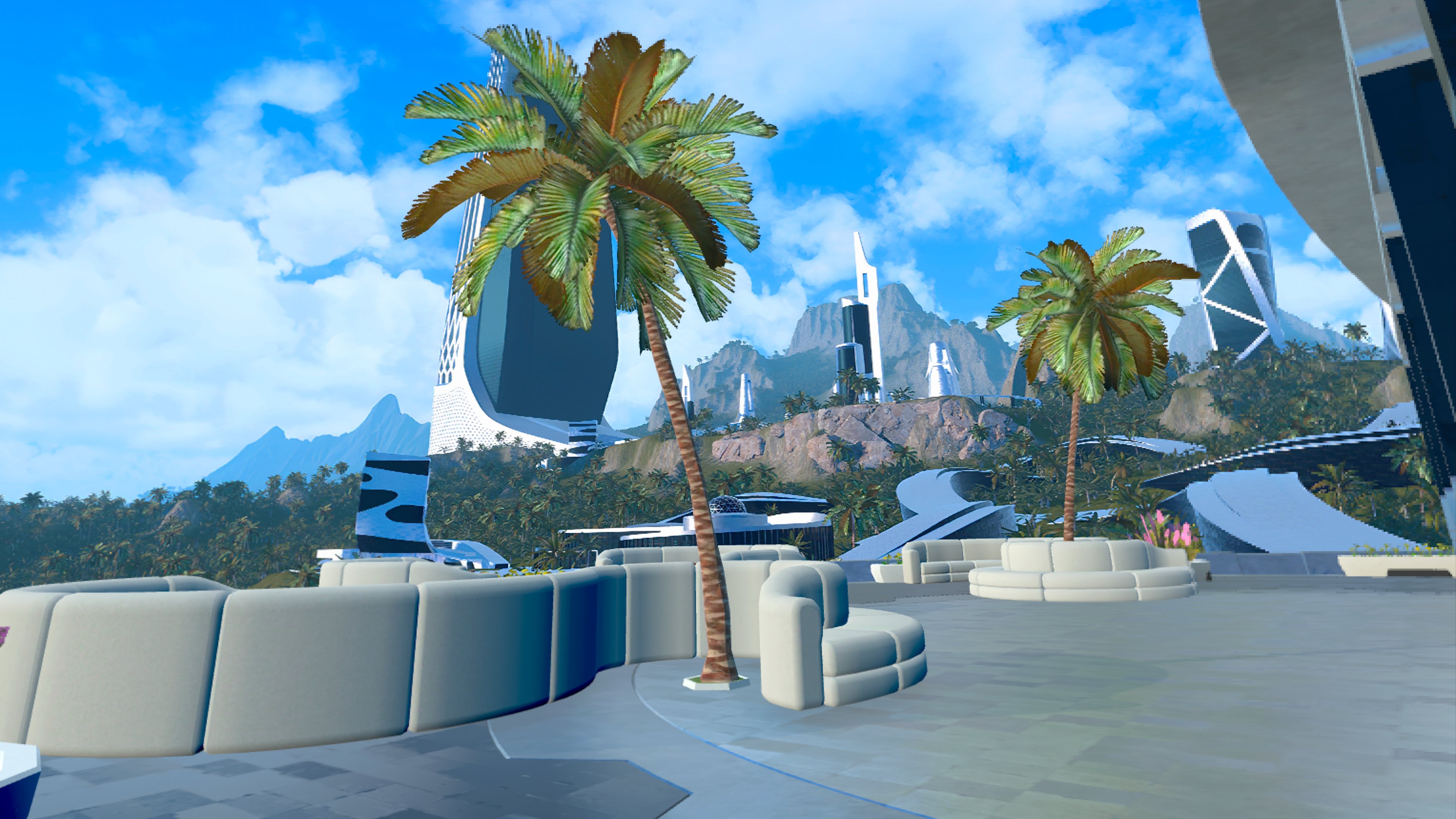 沉浸式虛擬工作空間背景